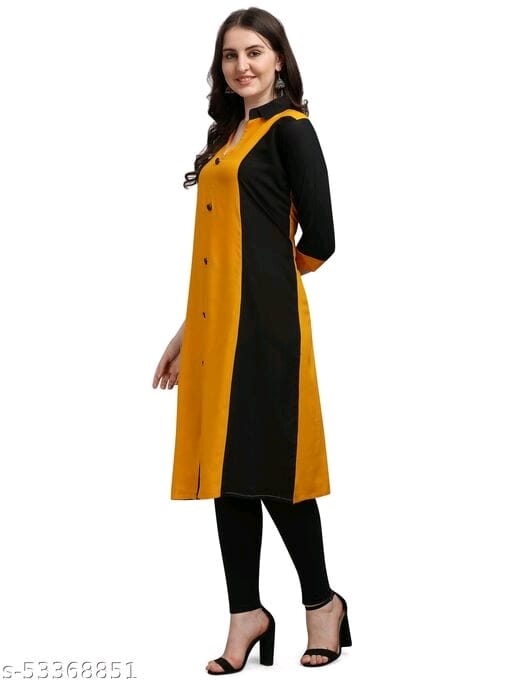 A Line Black Common Color Kurti 